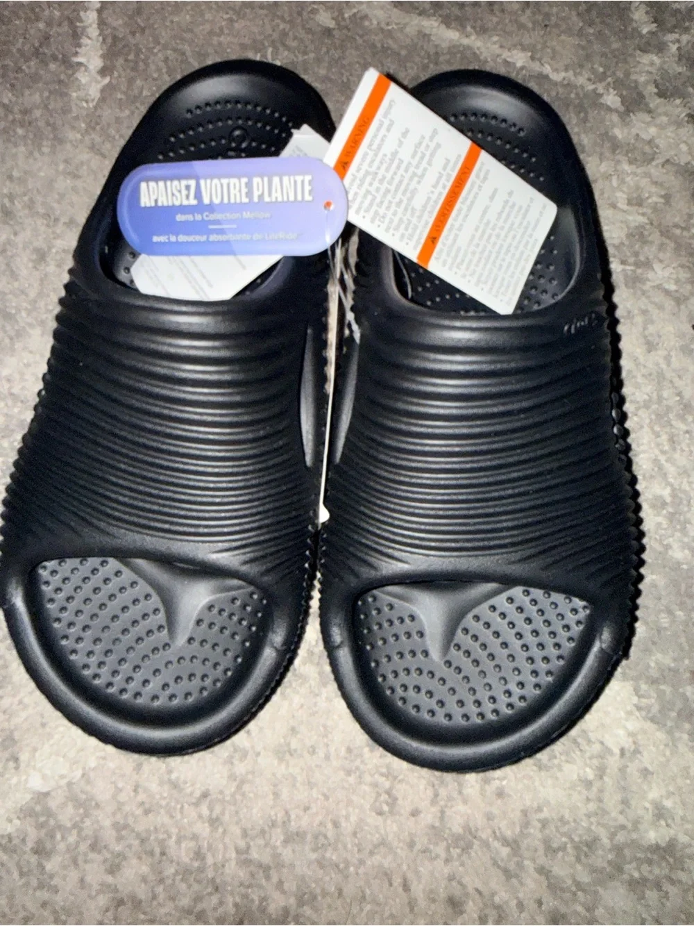 Crocs Mellow Tide Recovery Slides Black Men’s 4 Women’s 6 NWT